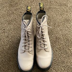 Dr. Martens Off-White Leather Men's Boots